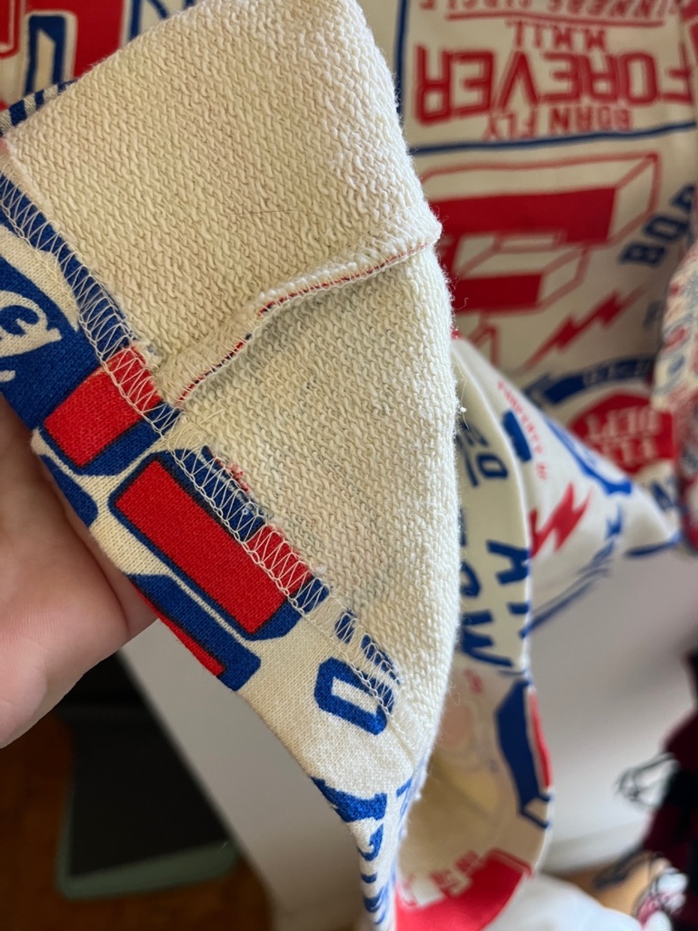 Born to Fly red and blue graphic men’s shorts, NWT - Picture 4 of 4